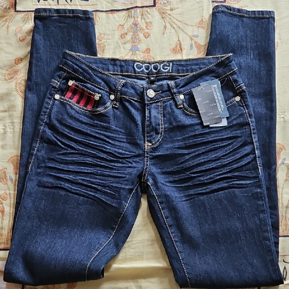 COOGI Women's Dark Blue Skinny Jeans